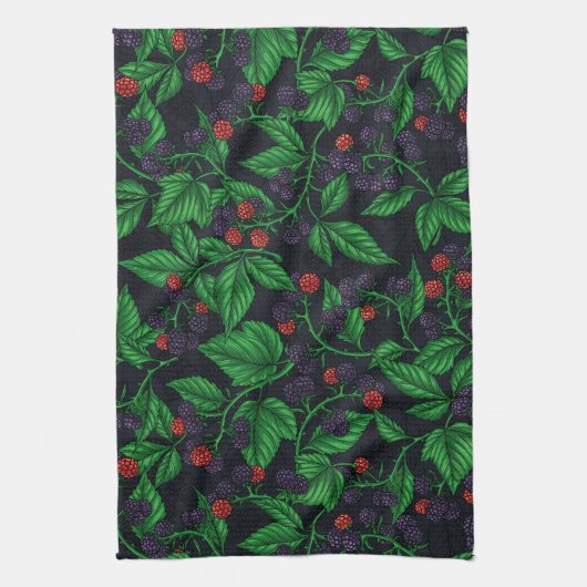 BlackBerry auf dunkelgrau Geschirrtuch (Vertikal)