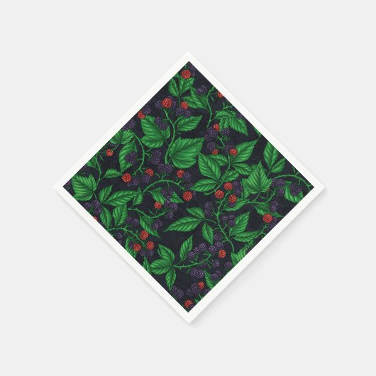 BlackBerry auf dunkelgrau Serviette (Ecke)