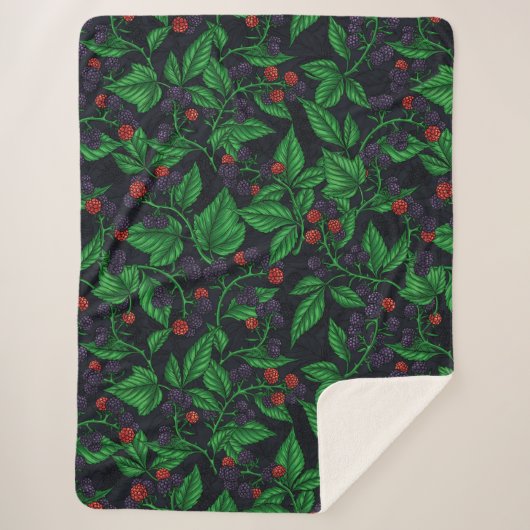 BlackBerry auf dunkelgrau Sherpadecke (Vorderseite)