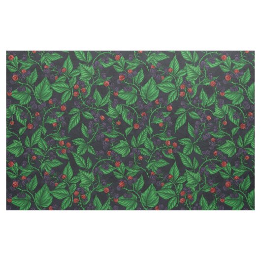 BlackBerry auf dunkelgrau Stoff (Fat Quarter (45,7 x 55,9 cm))