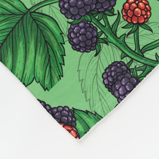 BlackBerry auf grün Fleecedecke (Ecke)