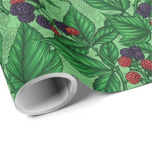 BlackBerry auf grün Geschenkpapier (Rolleneckpunkt)