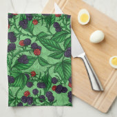 BlackBerry auf grün Geschirrtuch (Viertel Falte)