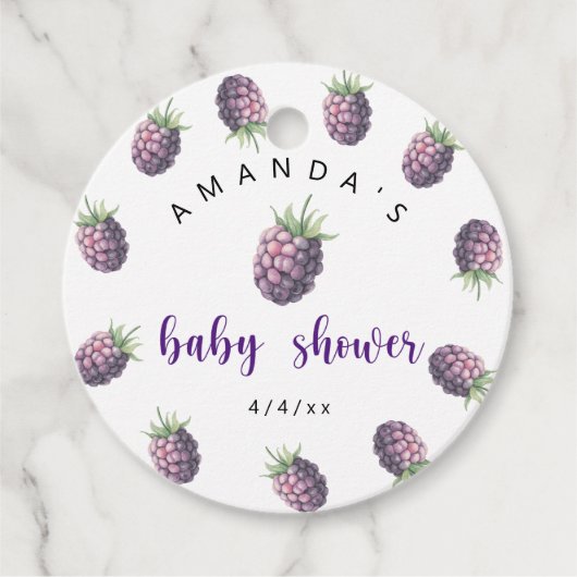 BlackBerry - Babydusche Geschenkanhänger (Vorderseite)
