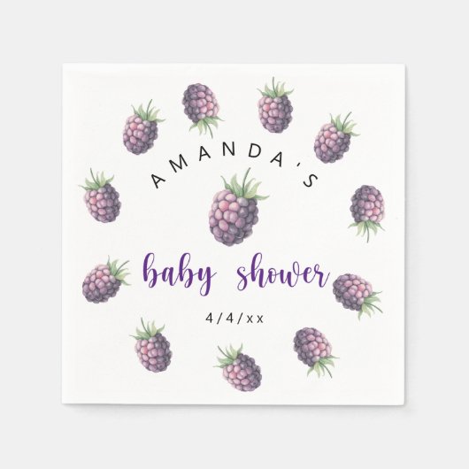 BlackBerry - Babydusche Serviette (Vorderseite)