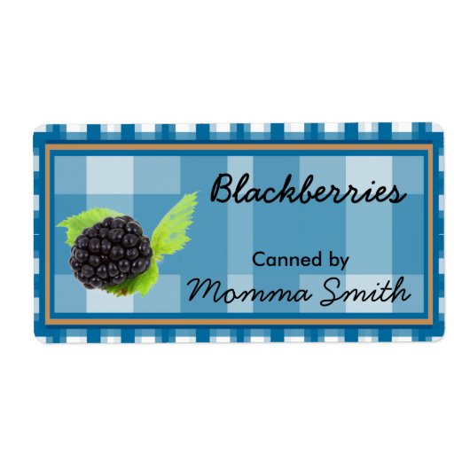 BlackBerry Benutzerdefinierte Canning-Labels (Vorne)