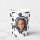 BlackBerry Benutzerdefiniertes Foto und Namenspapi Pappbecher (Rückseite)