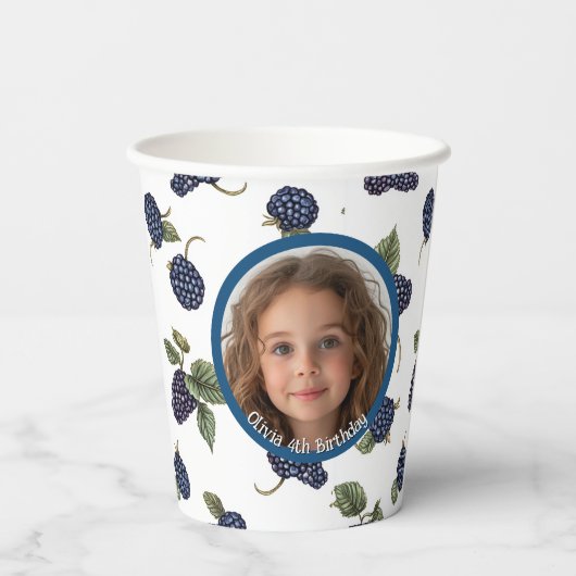 BlackBerry Benutzerdefiniertes Foto und Namenspapi Pappbecher (Rückseite)