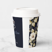 BlackBerry Blooms Tee-Party-Papiertüten Pappbecher (Links)