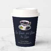 BlackBerry Blooms Tee-Party-Papiertüten Pappbecher (Vorderseite)