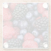 BlackBerry Blueberries Himbeeren Glasuntersetzer (Rückseite)
