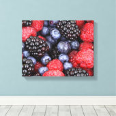 BlackBerry Blueberries Himbeeren Leinwanddruck (Insitu (Holzboden))