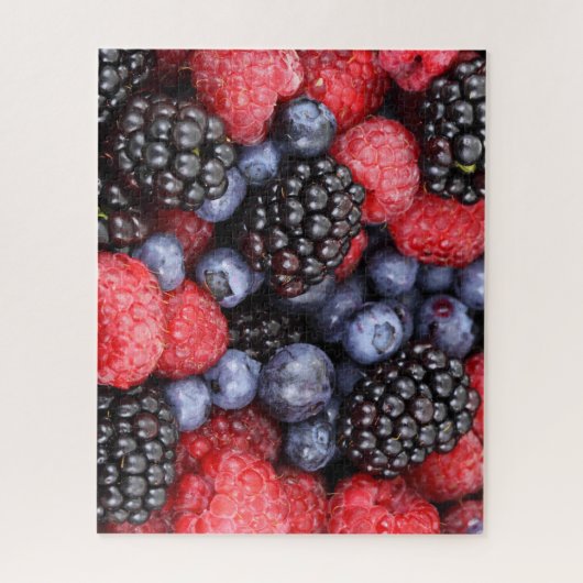 BlackBerry Blueberries Himbeeren Puzzle (Vertikal)