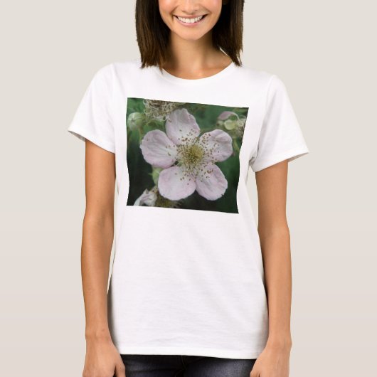 BlackBerry Blume Makro Ladys T Shirt (Vorderseite)