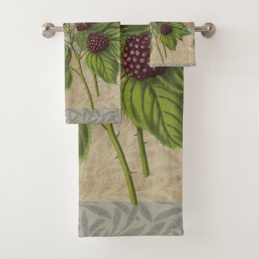 BlackBerry Blumengarten Blume Schmetterling Kunst Badhandtuch Set (Insitu)
