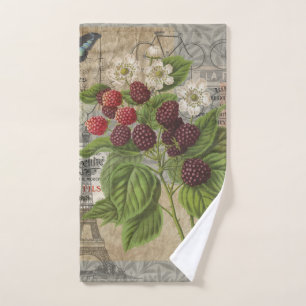 BlackBerry Blumengarten Blume Schmetterling Kunst Badhandtuch Set