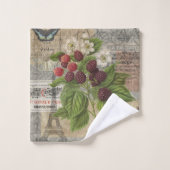 BlackBerry Blumengarten Blume Schmetterling Kunst Badhandtuch Set (Waschlappen)