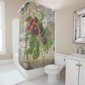 BlackBerry Blumengarten Blume Schmetterling Kunst Duschvorhang (Beispiel)