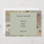 BlackBerry Blumengarten Blume Schmetterling Kunst Einladung (Rückseite)