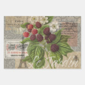 BlackBerry Blumengarten Blume Schmetterling Kunst Geschenkpapier Set (Vorderseite)