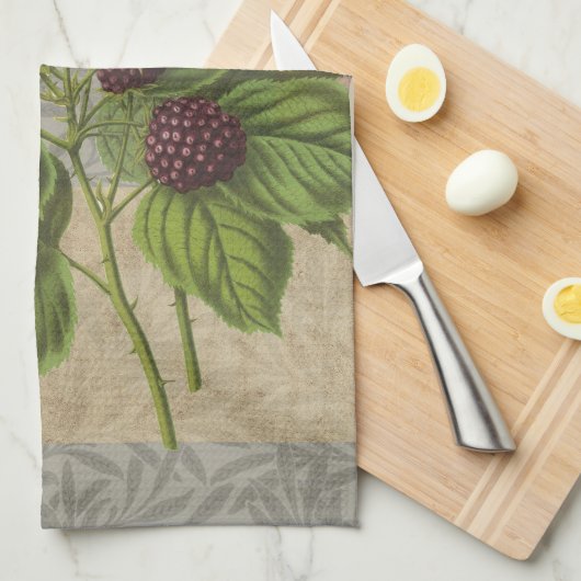 BlackBerry Blumengarten Blume Schmetterling Kunst Geschirrtuch (Viertel Falte)