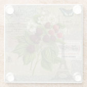 BlackBerry Blumengarten Blume Schmetterling Kunst Glasuntersetzer (Rückseite)