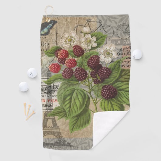 BlackBerry Blumengarten Blume Schmetterling Kunst Golfhandtuch (Insitu)