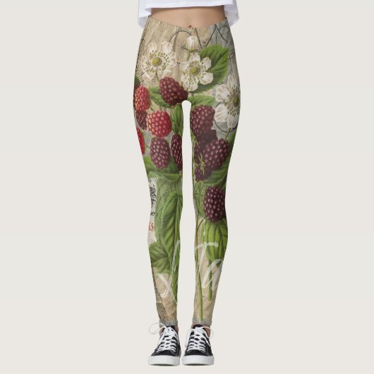 BlackBerry Blumengarten Blume Schmetterling Kunst Leggings (Vorderseite)