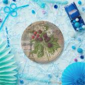 BlackBerry Blumengarten Blume Schmetterling Kunst Pappteller (Party)