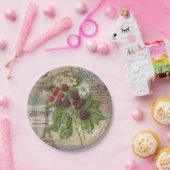 BlackBerry Blumengarten Blume Schmetterling Kunst Pappteller (Party)