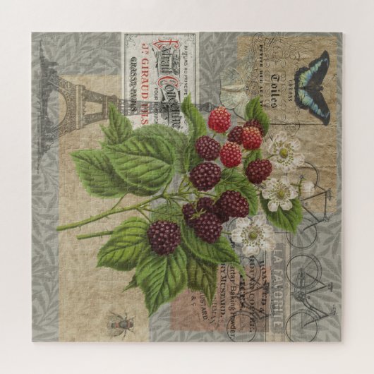 BlackBerry Blumengarten Blume Schmetterling Kunst Puzzle (Horizontal)
