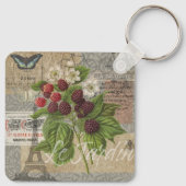 BlackBerry Blumengarten Blume Schmetterling Kunst Schlüsselanhänger (Rückseite)