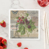 BlackBerry Blumengarten Blume Schmetterling Kunst Serviette (Beispiel)