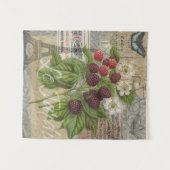 BlackBerry Blumengarten Blume Schmetterling Kunst Wandteppich (Vorderseite (Horizontal))