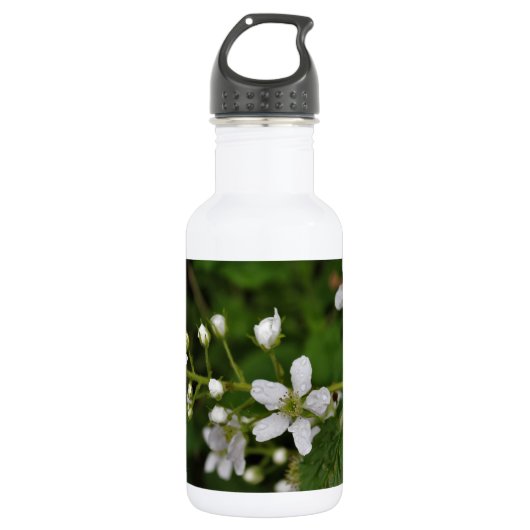 BlackBerry-Blüten Edelstahlflasche (Vorderseite)