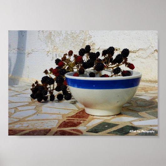 Blackberry Bowl auf Mosaik Poster (Vorne)