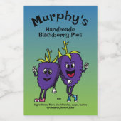 BlackBerry Boysenberry Pals Cartoon Pie and more Lebensmitteletikett (Einzelnes Label)