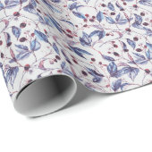 BlackBerry Branches: Vintages Aquarellmuster. Geschenkpapier (Rolleneckpunkt)