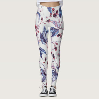 BlackBerry Branches: Vintages Aquarellmuster. Leggings