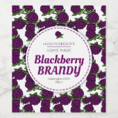 BlackBerry Brandy Custom Beerart Weinetikett (Einzelnes Label)