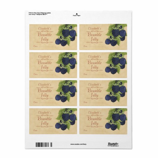 BlackBerry-Canning-Etikett (Vorne)