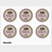 BlackBerry Canning Jar Kraft Paper Style Label Runder Aufkleber (Blatt)