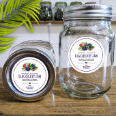 BlackBerry Canning Jar Label Runder Aufkleber