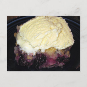 BlackBerry Cobbler-Rezept-Karte Postkarte
