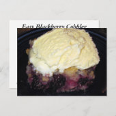 BlackBerry Cobbler-Rezept-Karte Postkarte (Vorne/Hinten)