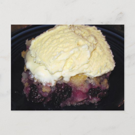 BlackBerry Cobbler-Rezept-Karte Postkarte (Vorderseite)