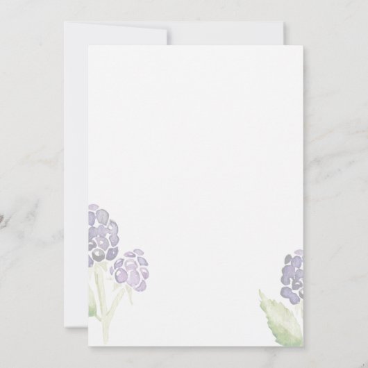 BlackBerry Duo | Einladung zur Wasserfarbenhochzei (Rückseite)