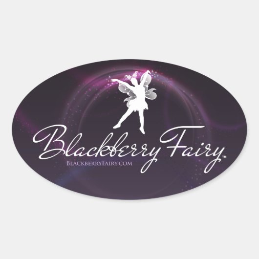 BlackBerry Fairy Oval Logo-Aufkleber Ovaler Aufkleber (Vorderseite)