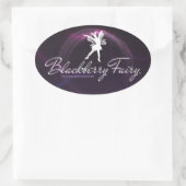 BlackBerry Fairy Oval Logo-Aufkleber Ovaler Aufkleber (Tasche)