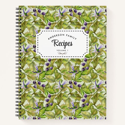 BlackBerry Family Rezept SpiralNotebook Notizblock (Vorderseite)